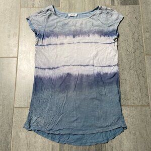 beachlunchlounge Tie Dye Ombre Cap Sleeve Cotton Short Sleeve Tee Shirt Size XS
